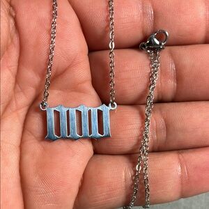 000 Angel Number Necklace (silver)